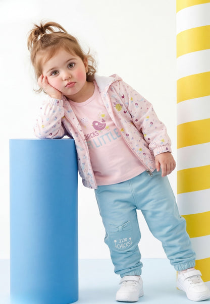 بيجاما بناتي خريفي كاجوال مطبوع – 3 قطع (1165)