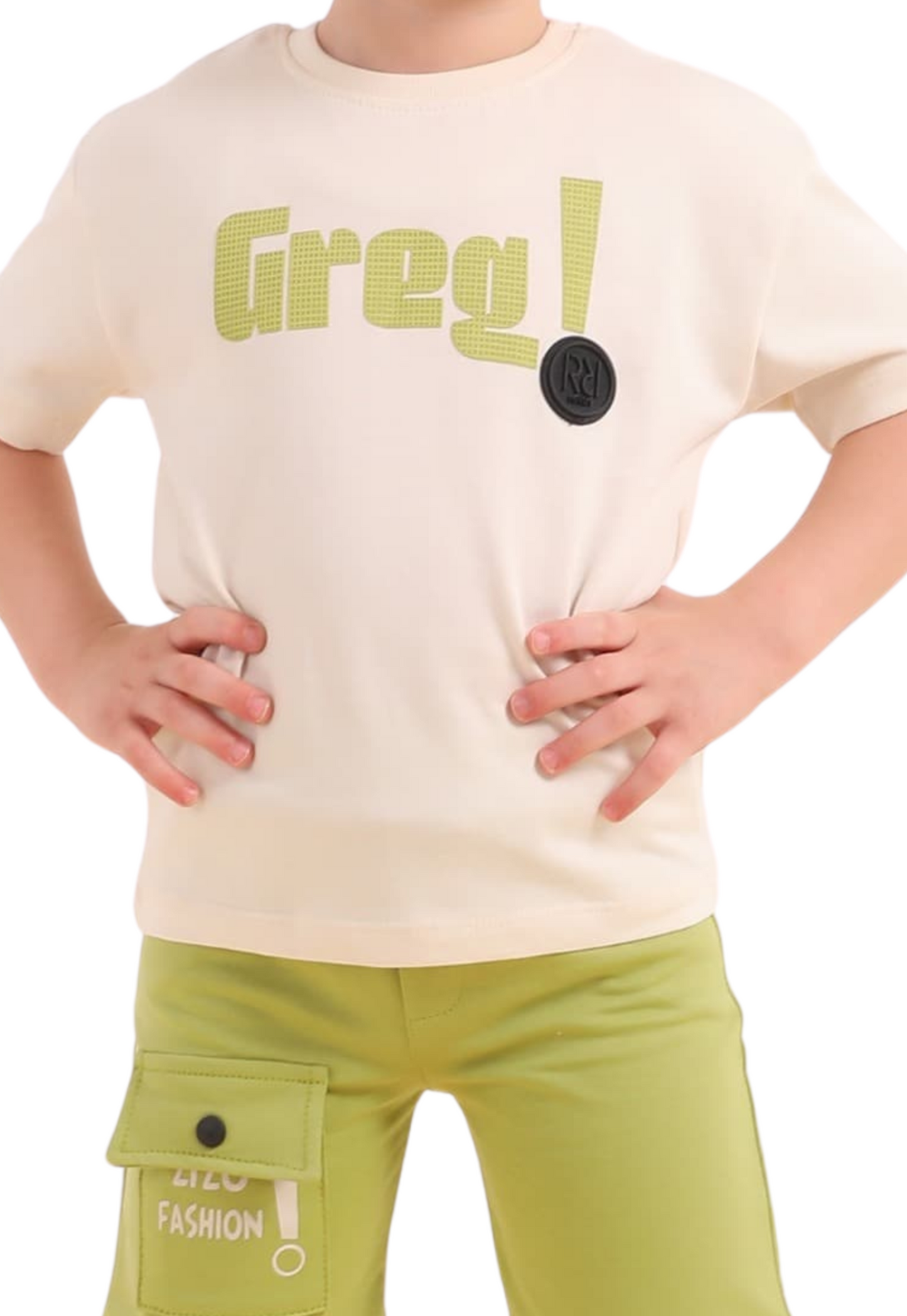 Boys' 2-piece Summer Set, 100% Cotton (Bright Move Set)