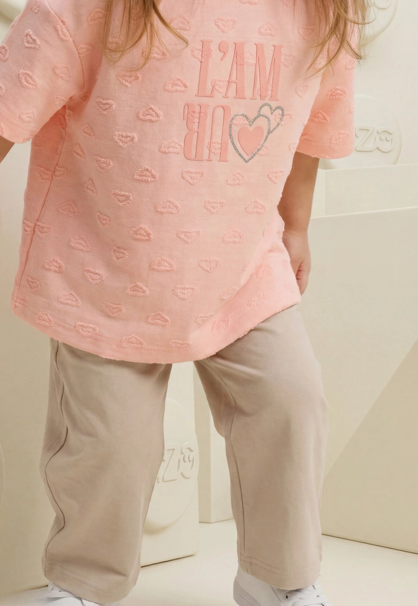 طقم بناتي صيفي قطعتين قطن %100 (Soft Heart Set)