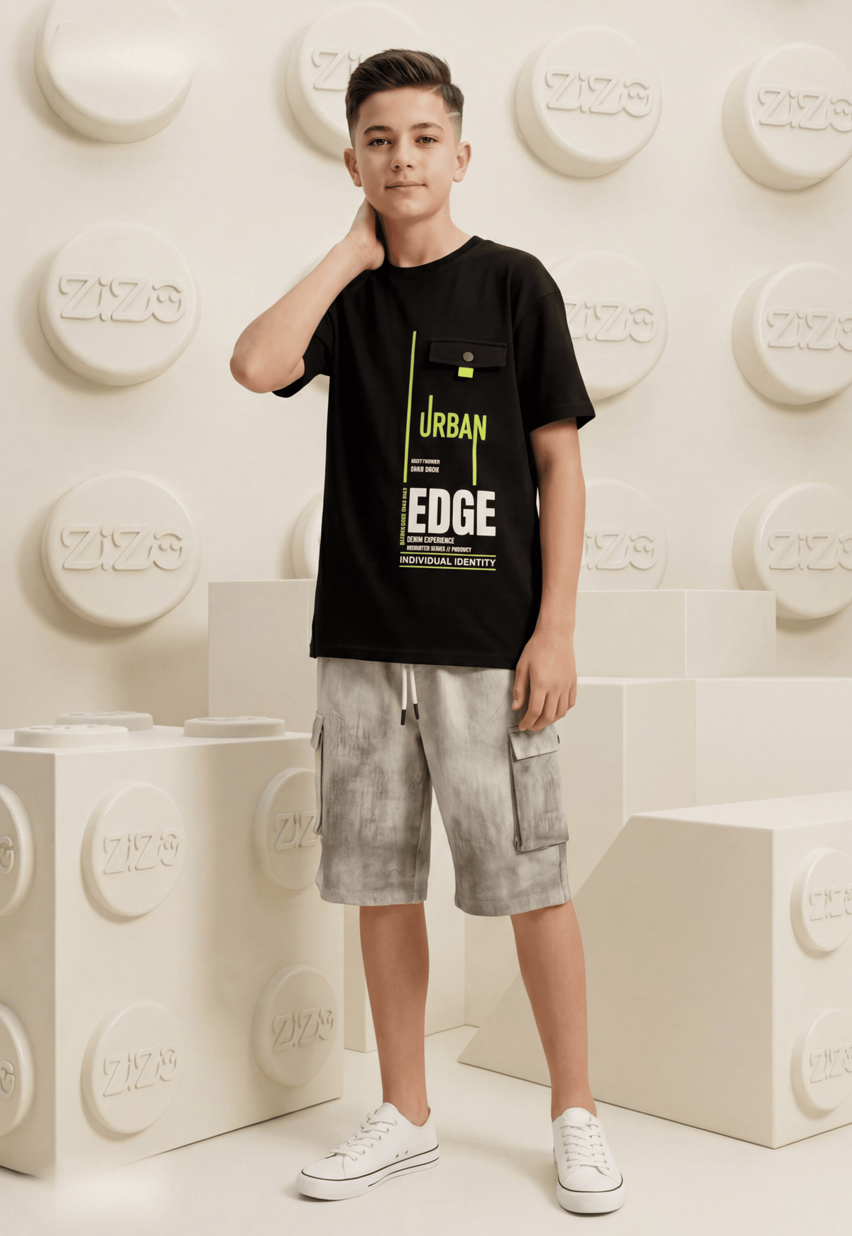 Summer two-piece boys' set, 100% cotton (Summer Breeze Set)