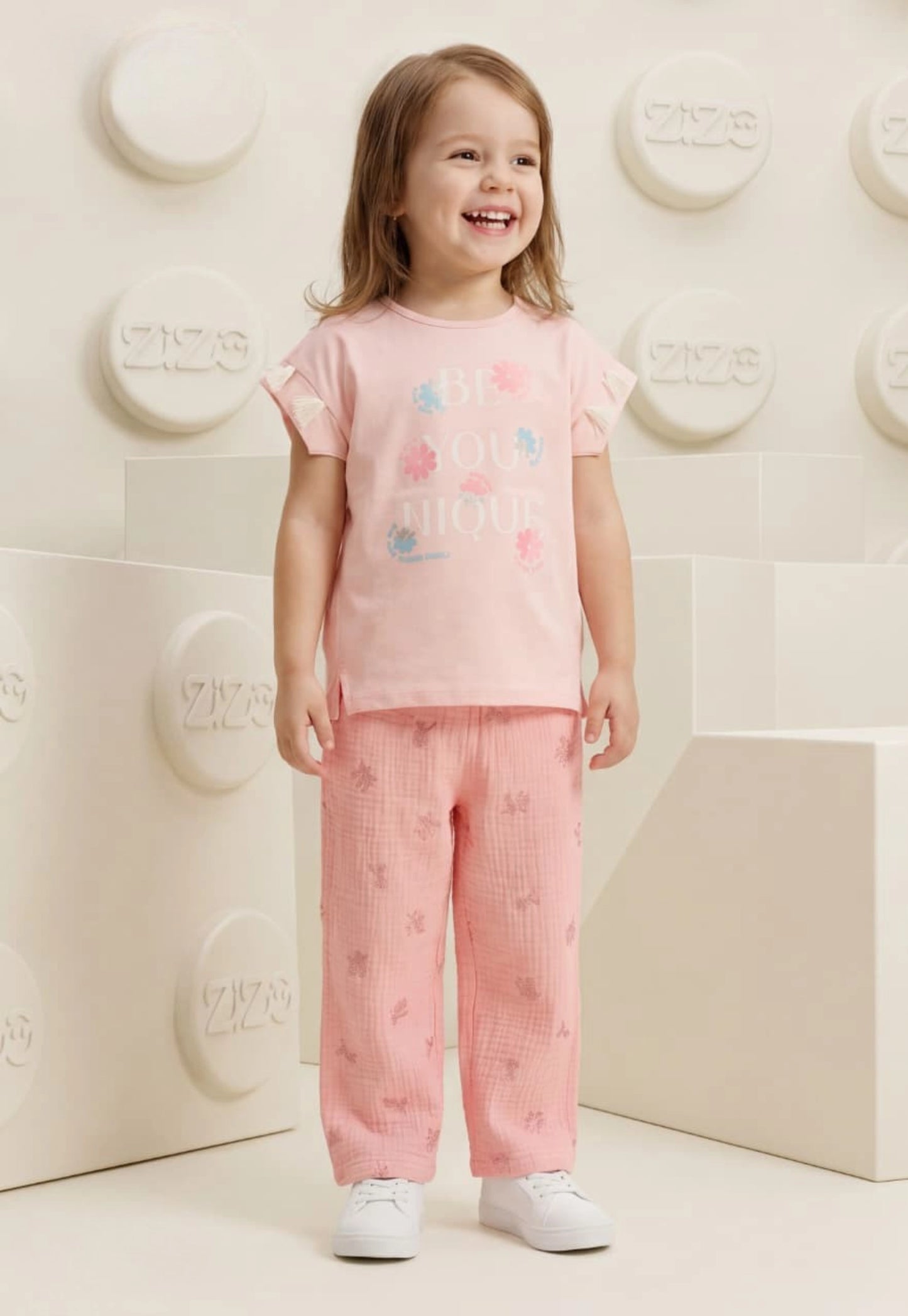 Girls' pajama set is designed for ages 6 to 12 years 745