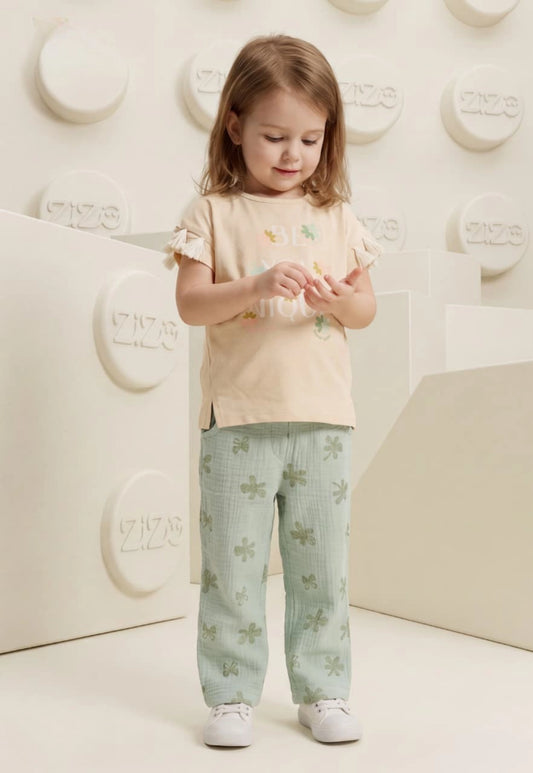 Girls' pajama set is designed for ages 6 to 12 years 745