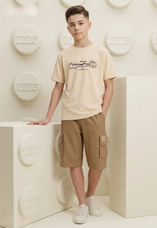 Summer two-piece boys' set, 100% cotton (Summer Breeze Set)