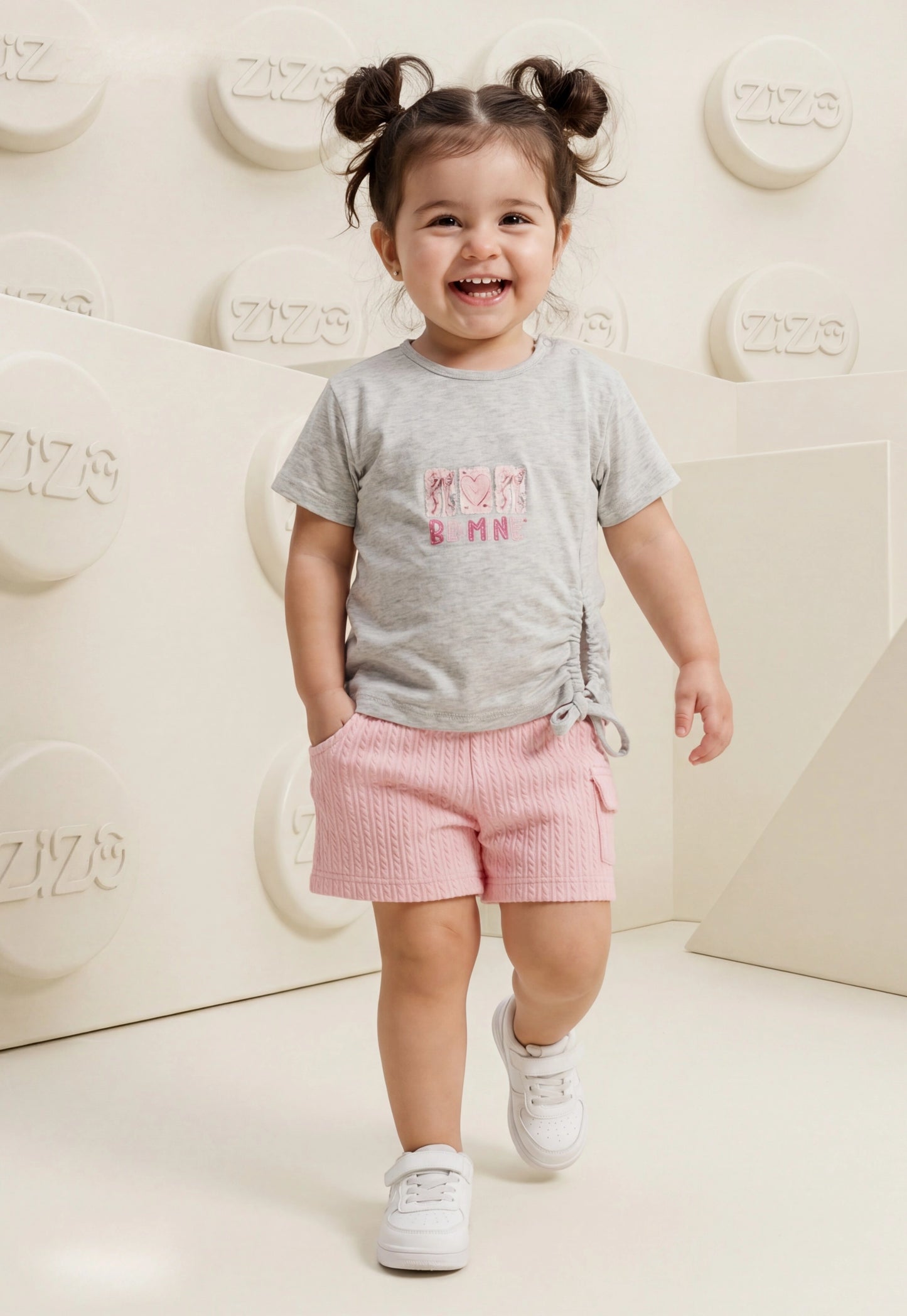A delightful baby girl's pajama set designed for ages 9 to 18 months.1088
