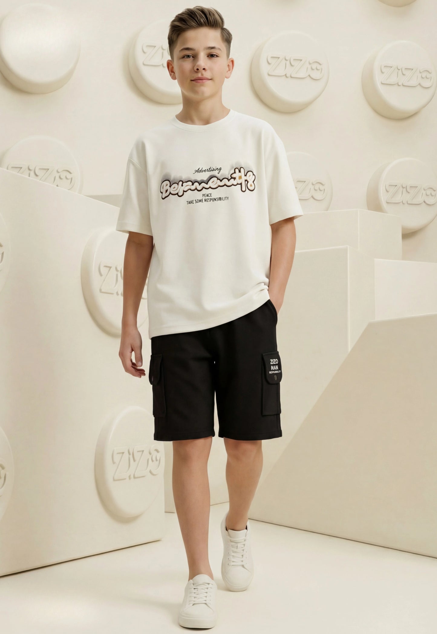 Summer two-piece boys' set, 100% cotton (Summer Breeze Set)