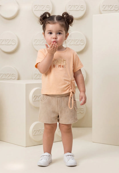 A delightful baby girl's pajama set designed for ages 9 to 18 months.1088