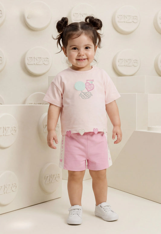 A delightful baby girl's pajama set designed for ages 9 to 18 months.1088