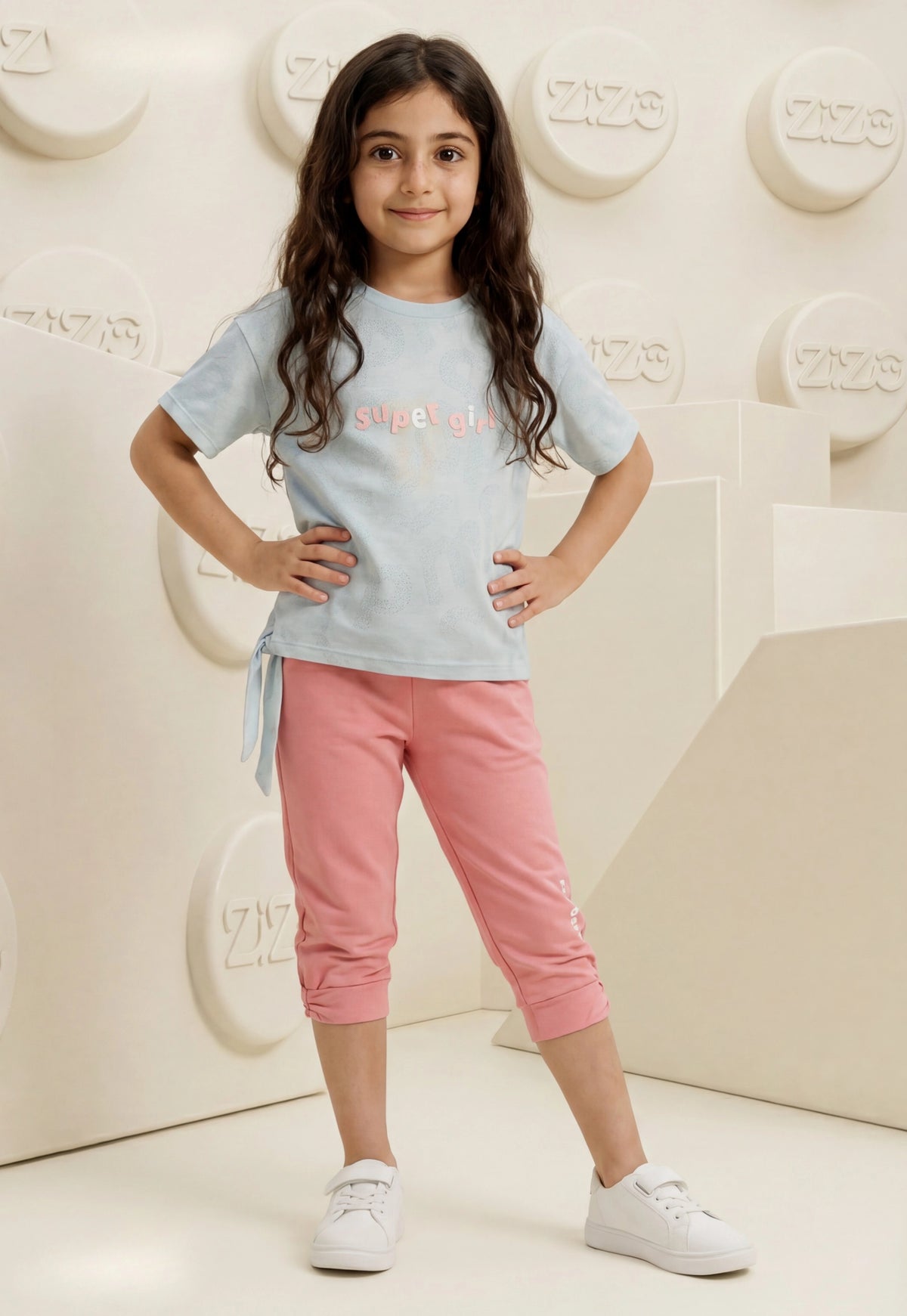 Girls' pajama set is designed for ages 6 to 12 years 745