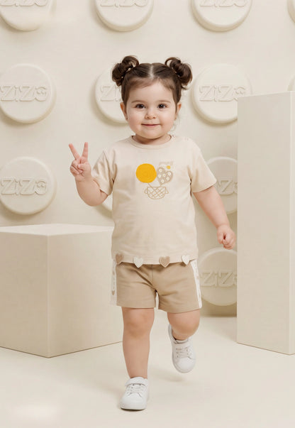 A delightful baby girl's pajama set designed for ages 9 to 18 months.1088