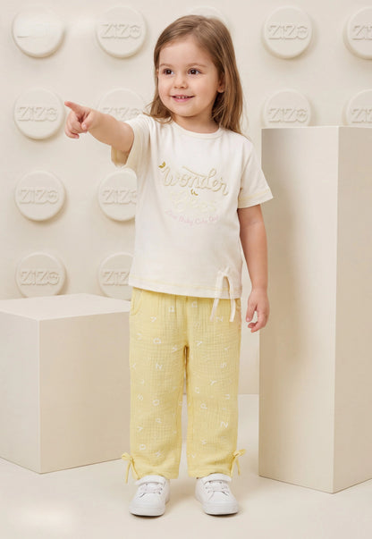 طقم بناتي صيفي قطعتين قطن %100 (Wonder Bees Set)