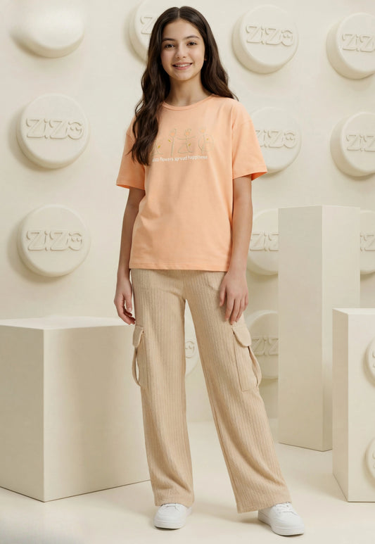 Girls' pajama set is designed for ages 6 to 12 years 745