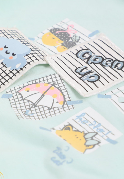 A delightful baby girl's pajama set designed for ages 9 to 18 months.1088