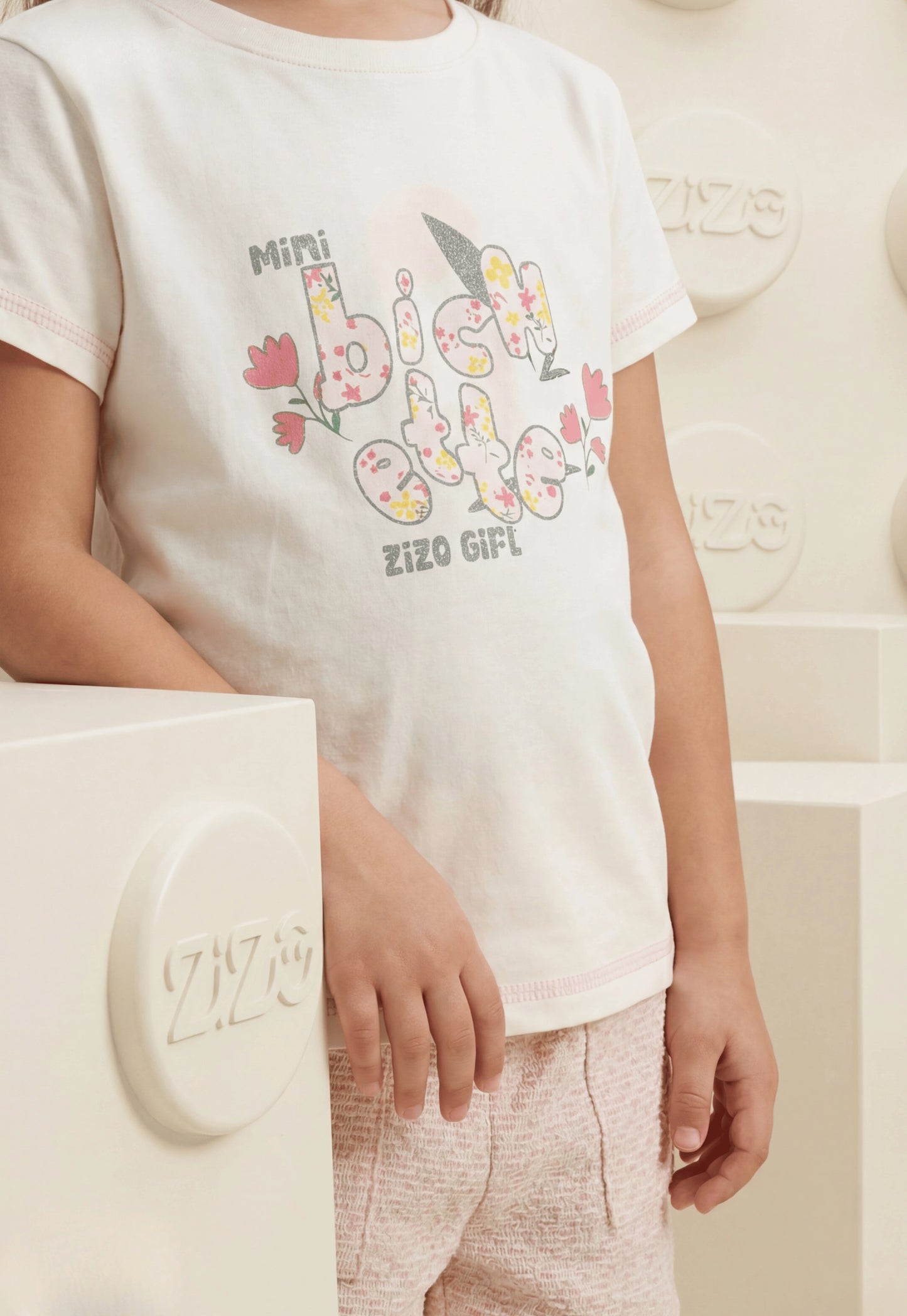 طقم بناتي صيفي قطعتين %100 (Mini Big Cute Set)