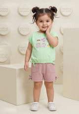A delightful baby girl's pajama set designed for ages 9 to 18 months.1088