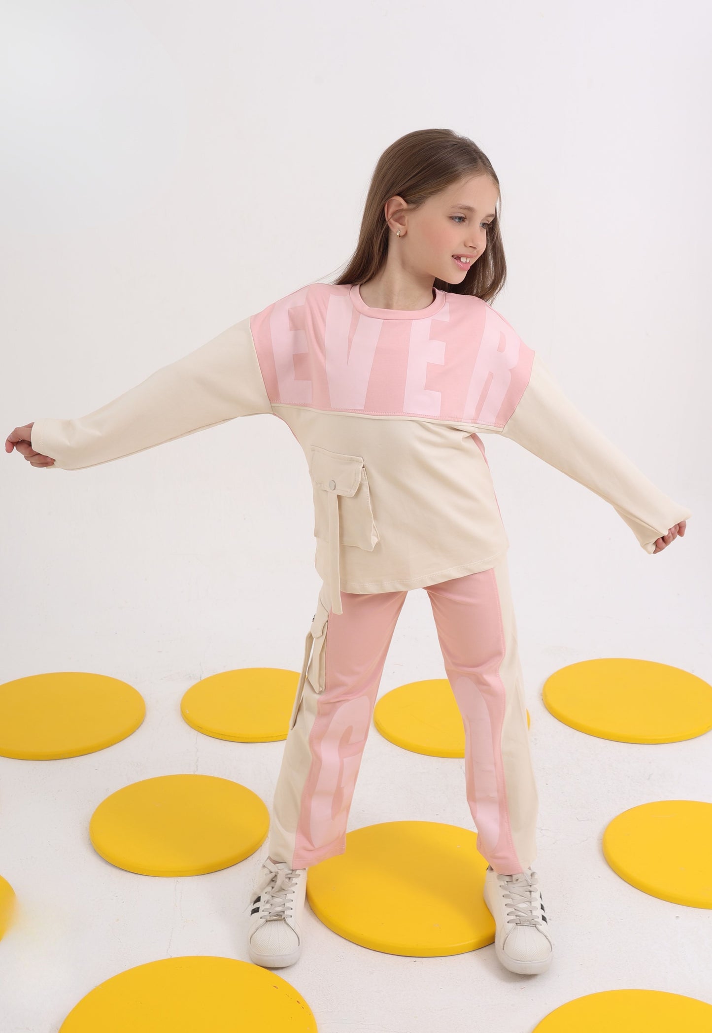 بيجاما بناتي خريفي قطعتين قطن %100 (Soft Glow Set)