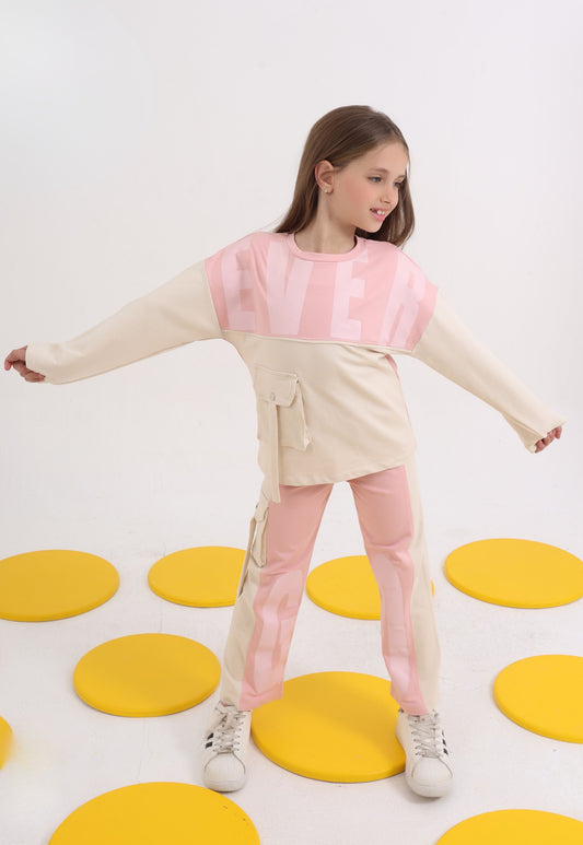 Girls' soft fleece pajamas, 3 pieces (843)