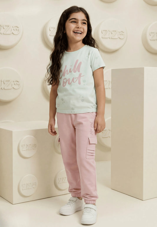 Girls' pajama set is designed for ages 6 to 12 years 745