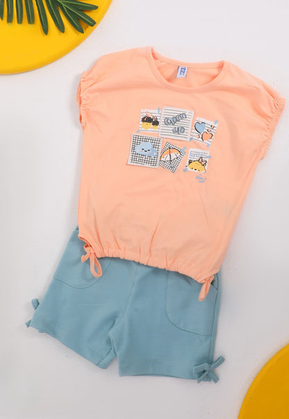 A delightful baby girl's pajama set designed for ages 9 to 18 months.1088