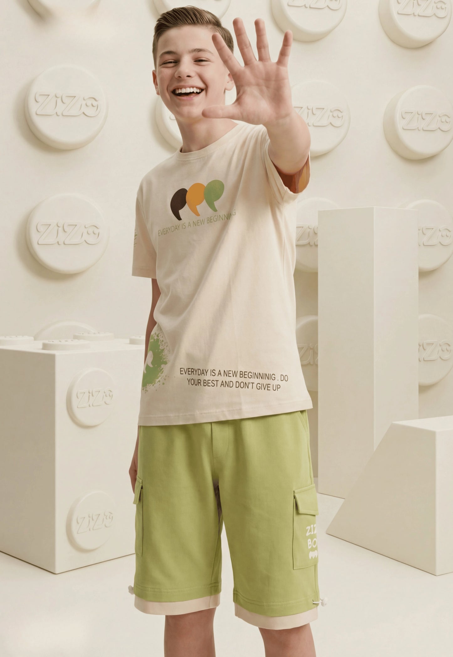 Summer two-piece boys' set, 100% cotton (Summer Breeze Set)