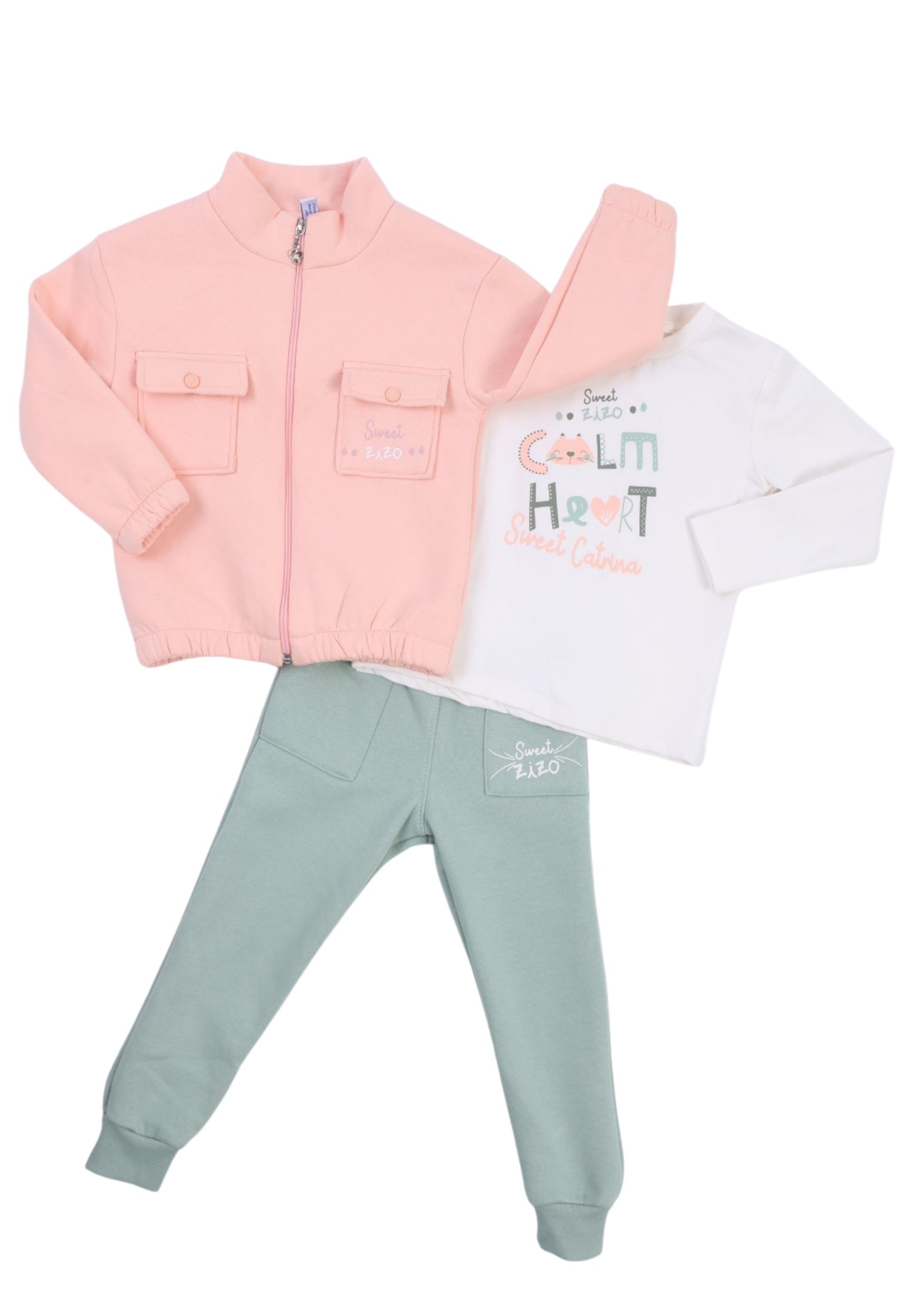 بيجاما بناتي عصرية مكونة من 3 قطع (809)