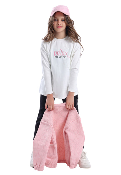 بيجاما بناتي فرو ناعم مكونة من 3 قطع (849)