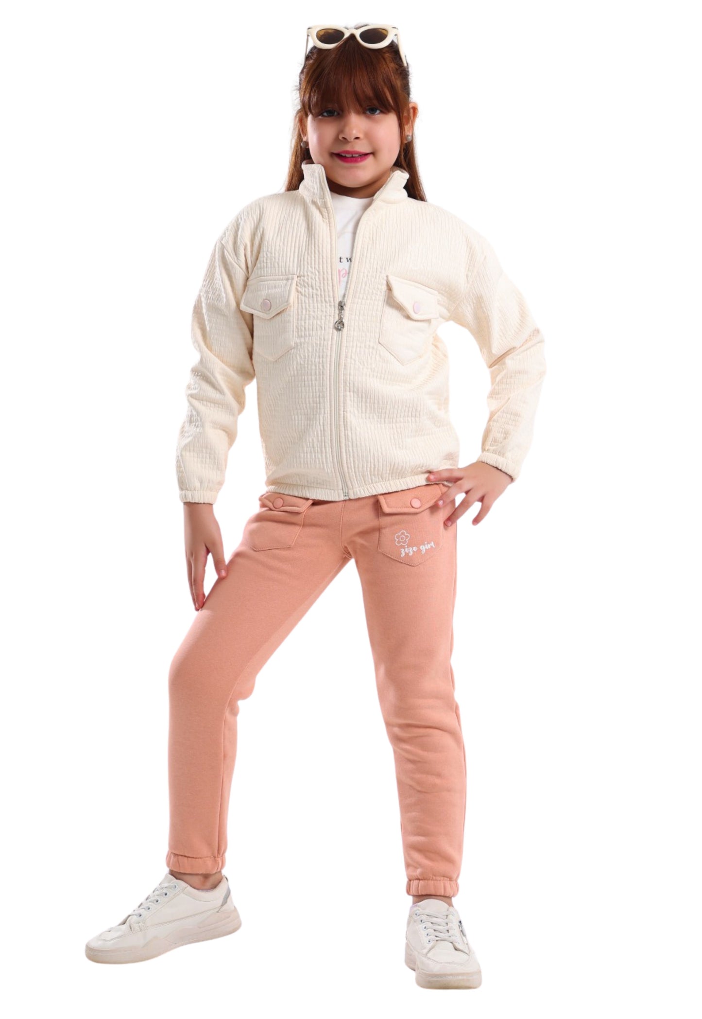 بيجاما بناتي مبطنة من 3 قطع (853)