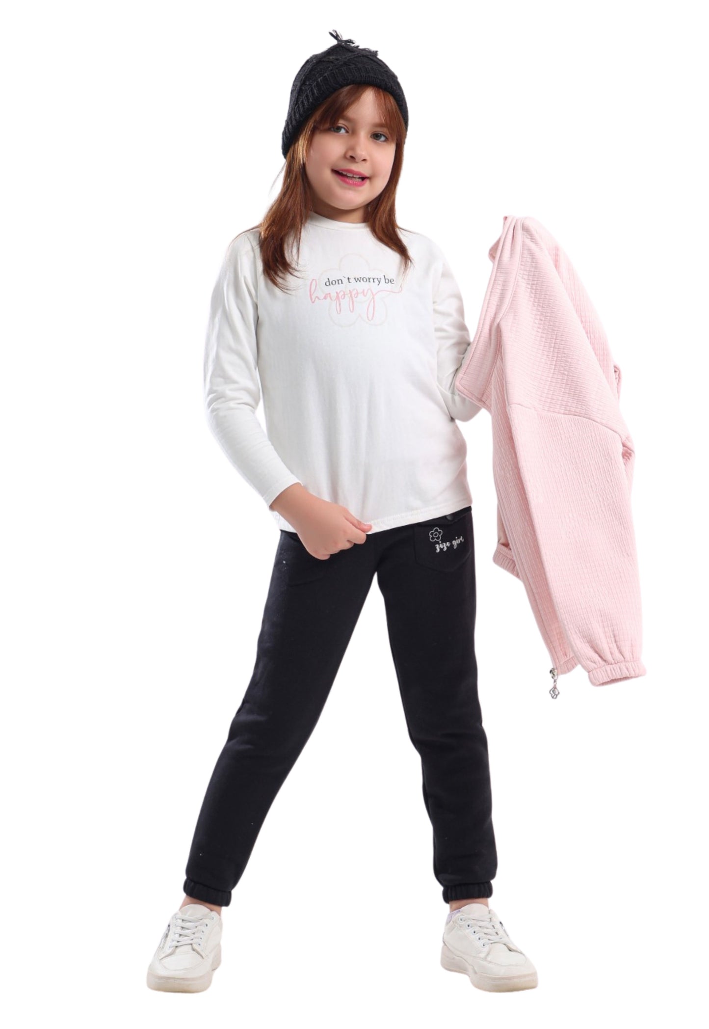 بيجاما بناتي مبطنة من 3 قطع (853)