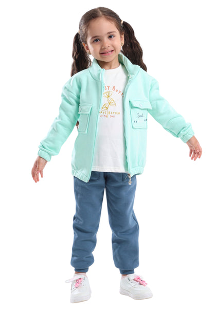 بيجاما بناتي عصرية مكونة من 3 قطع (809)