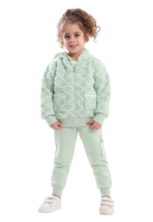 بيجاما بناتي فرو ناعم من 3 قطع (1805)