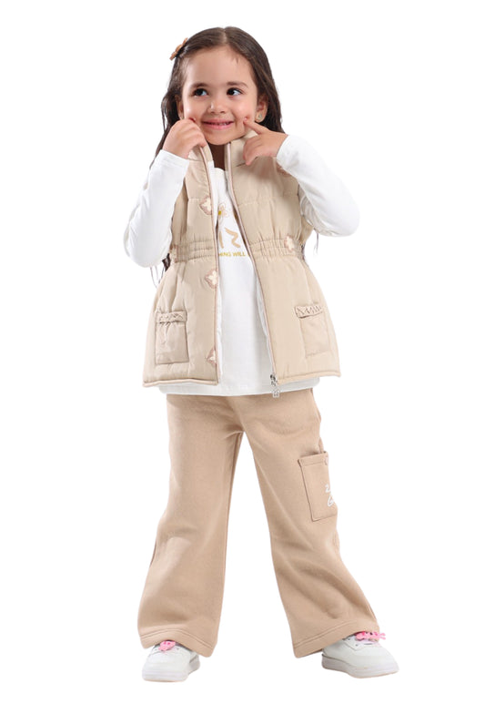 بيجاما بناتي مريحة ومبطنة من 3 قطع (803)