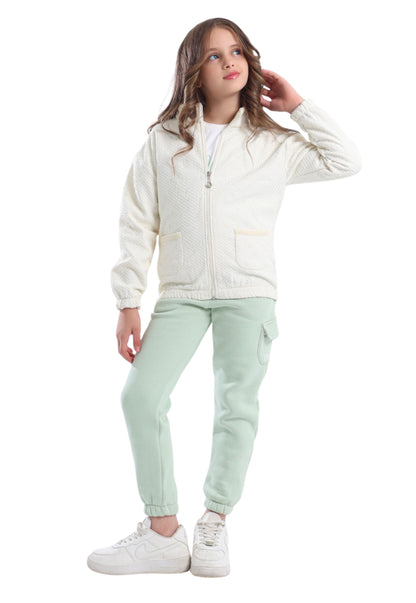 بيجاما بناتي فرو ناعم مكونة من 3 قطع (849)