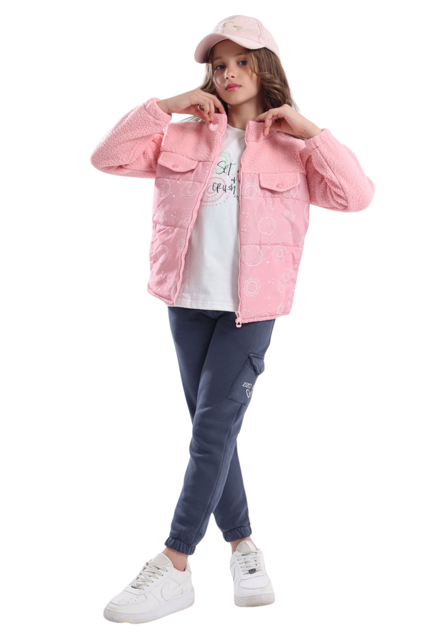 بيجاما بناتي فرو ناعم مكونة من 3 قطع (843)